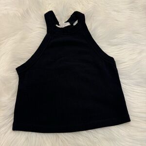 Urban Outfitters Truly Madly Deeply Black Crop Racerback Tank Top Size Small